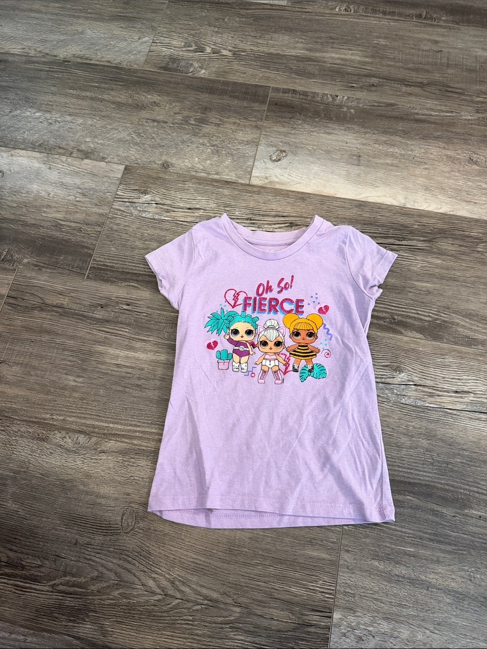 LOL Surprise Girls' Lavender 'Oh So Fierce' Graphic Tee